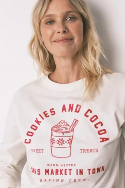 Women'secret Pijamas-Pijama comprido 100% algodão xadrez bege