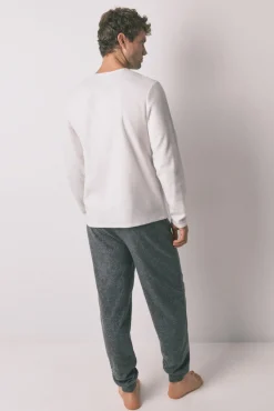 Women'secret Pijamas-Pijama comprido cinza masculino polar Star Wars cinzento