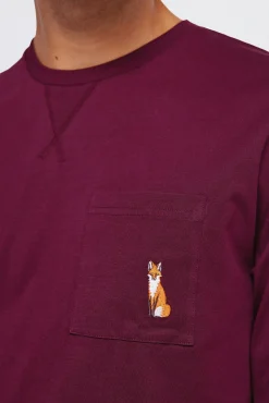 Springfield Pijamas-Pijama comprido com calça fannel xadrez grená estampado