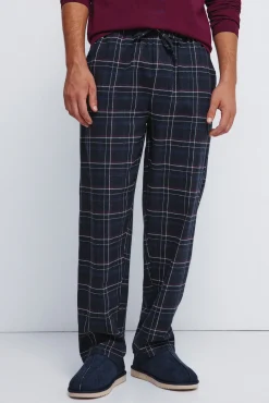 Springfield Pijamas-Pijama comprido com calça fannel xadrez grená estampado