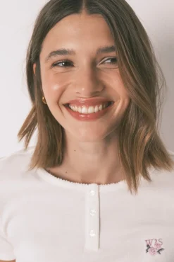 Women'secret Pijamas-Pijama comprido com estampado floral branco