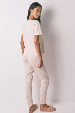 Women'secret Pijamas-Pijama comprido com flores rosa