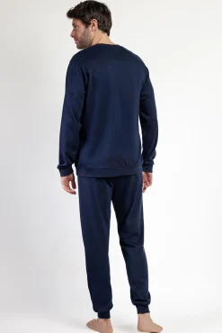 Admas Pijamas-Pijama comprido Donald 100% algodão para homem azul