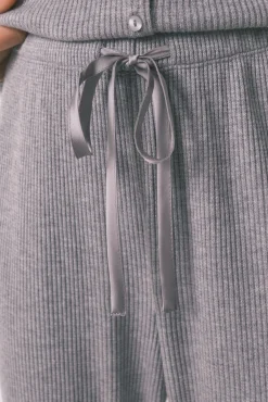 Women'secret Pijamas-Pijama comprido em cinza brilhante cinzento