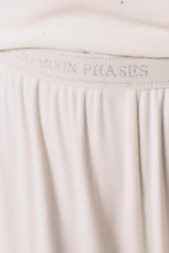 Women'secret Pijamas-Pijama comprido em veludo branco macio com glitter bege