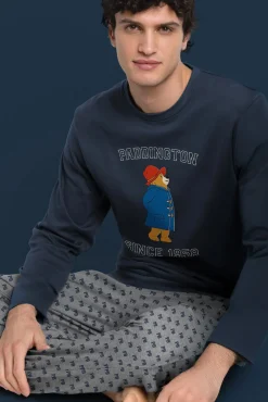 Admas Pijamas-Pijama comprido estampado Paddington para homem azul