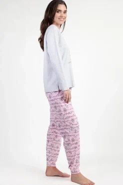 Admas Pijamas-Pijama comprido estampado gato Marie Disney cinzento