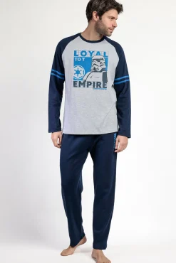 Admas Pijamas-Pijama comprido Imperio Star Wars para homem azul