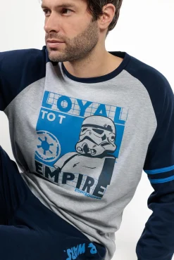 Admas Pijamas-Pijama comprido Imperio Star Wars para homem azul