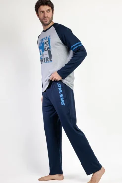 Admas Pijamas-Pijama comprido Imperio Star Wars para homem azul