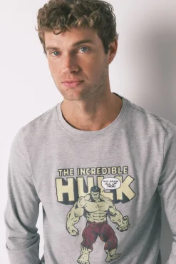 Women'secret Pijamas-Pijama comprido masculino 100% algodão 