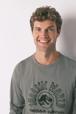 Women'secret Pijamas-Pijama comprido masculino 100% algodão 