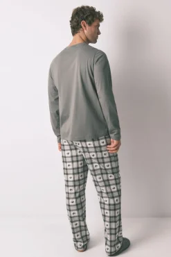 Women'secret Pijamas-Pijama comprido masculino 100% algodão 