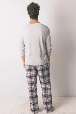 Women'secret Pijamas-Pijama comprido masculino 100% algodão 