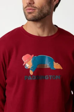 Admas Pijamas-Pijama comprido Paddington 100% algodão para homem estampado