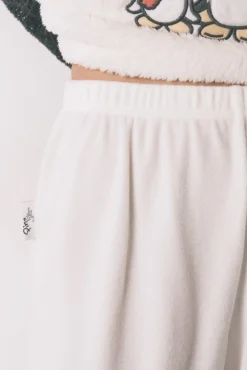 Women'secret Pijamas-Pijama comprido polar pelo macio bordado Pingu cinzento