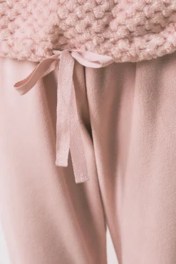 Women'secret Pijamas-Pijama comprido polar rosa