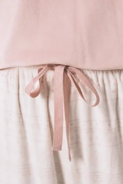 Women'secret Pijamas-Pijama comprido polar suave rosa
