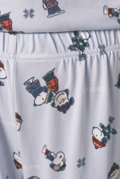 Women'secret Pijamas-Pijama comprido super macio do Snoopy azul