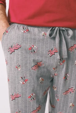 Women'secret Pijamas-Pijama comprido Buddies 100% algodão vermelho