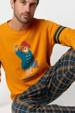 Admas Pijamas-Pijama comprido xadrez Paddington para homem estampado