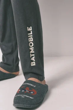 Women'secret Pijamas-Pijama largo de algodão do Batman cinza cinzento