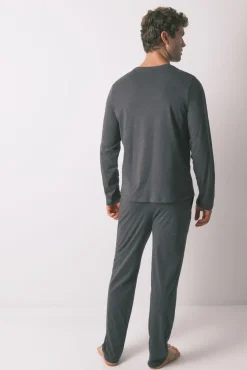 Women'secret Pijamas-Pijama largo de algodão do Batman cinza cinzento