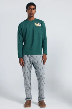 Springfield Pijamas-Pijama longo do Bob Esponja verde