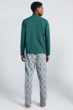 Springfield Pijamas-Pijama longo do Bob Esponja verde