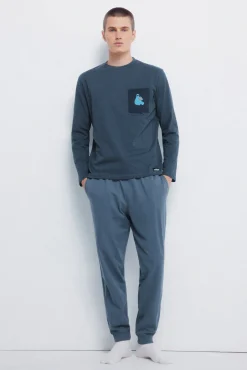 Springfield Pijamas-Pijama longo do Cookie Monster azul