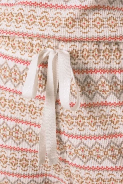 Women'secret Pijamas-Pijama longo textura waffle felpudo com faixas Mafalda bege