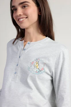 Admas Pijamas-Pijama maternity comprido riscas Alicia Wonderland cinzento