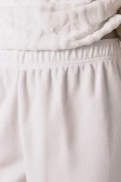 Women'secret Pijamas-Pijama polar branco pijama comprido e macio bege