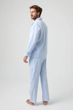 Kiff-Kiff Pijamas-Pijama xadrez 100% algodão Kiff Kiff azul