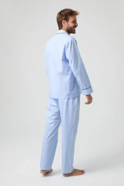 Kiff-Kiff Pijamas-Pijama xadrez 100% algodão Kiff Kiff azul