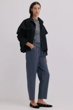 Hoss Intropia Calças-Piper. Calça de laçada Cinzento