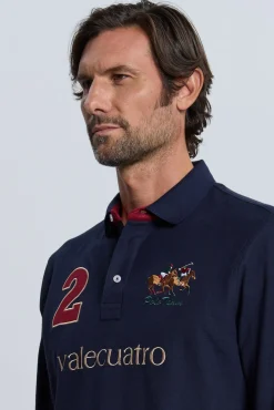 Valecuatro Polos-Polo marinho modelo cavalo Azul