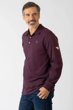 Privata Polos-Polo básica de manga comprida Granada