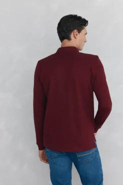 Pedro del Hierro Polos-Polo básico de manga comprida Bordeaux
