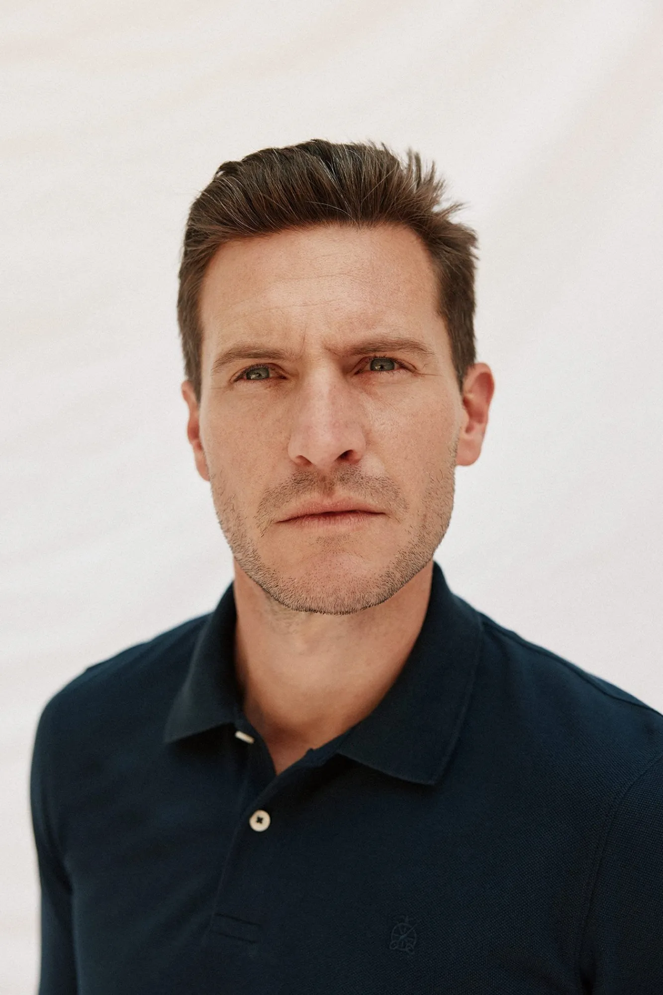 Cortefiel Polos-Polo básico de manga comprida Azul