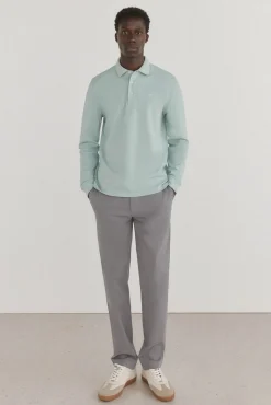 Pedro del Hierro Polos-Polo básico de manga comprida Azul