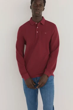 Pedro del Hierro Polos-Polo básico de manga comprida Bordeaux