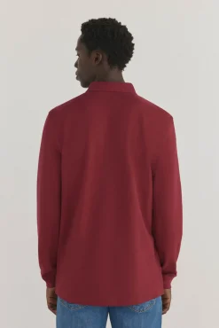 Pedro del Hierro Polos-Polo básico de manga comprida Bordeaux