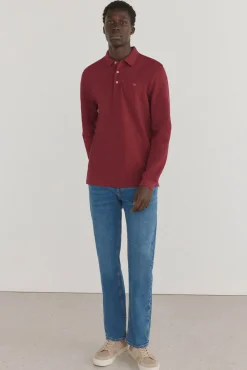 Pedro del Hierro Polos-Polo básico de manga comprida Bordeaux