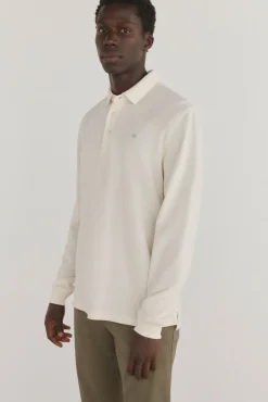 Pedro del Hierro Polos-Polo básico de manga comprida Ecru