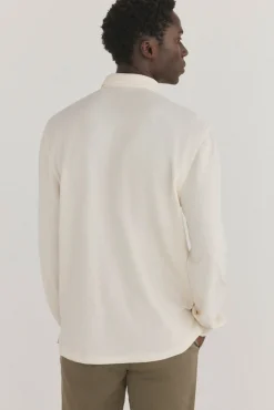 Pedro del Hierro Polos-Polo básico de manga comprida Ecru