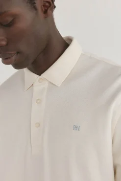 Pedro del Hierro Polos-Polo básico de manga comprida Ecru