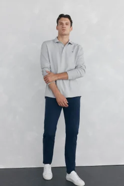 Pedro del Hierro Polos-Polo básico de manga comprida Cizento