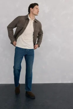 Pedro del Hierro Polos-Polo básico manga comprida Ecru