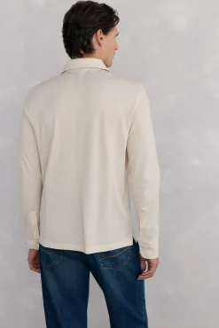 Pedro del Hierro Polos-Polo básico manga comprida Ecru